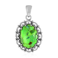 Colgante en plata con Turquesa verde Mohave Kingman (Art of Nature)