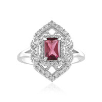 Anillo en plata con Turmalina rosa de Nigeria