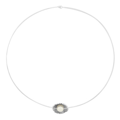 Gargantilla en plata con Perla Freshwater