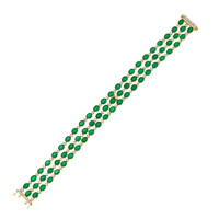 Brazalete en oro con Esmeralda de Zambia AAA (CIRARI)