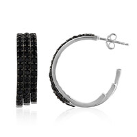 Pendientes en plata con Espinela negra
