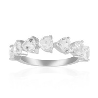 Anillo en plata con Topacio blanco
