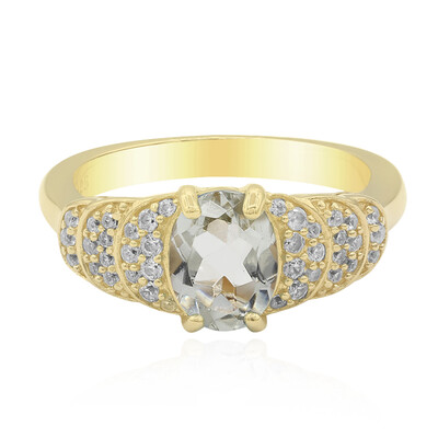 Anillo en plata con Amatista verde