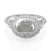 Anillo en plata con Labradorita
