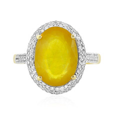 Anillo en plata con Zafiro amarillo de Madagascar