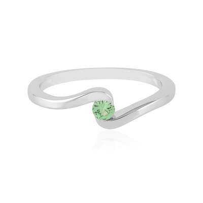 Anillo en plata con Tsavorita