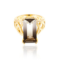 Anillo en plata con Cuarzo multicolor