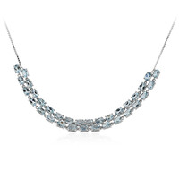 Collar en plata con Topacio azul cielo