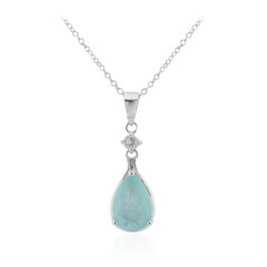 Collar en plata con Cuarzo azul pastel