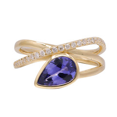 Anillo en oro con Tanzanita AAA (CIRARI)