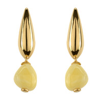 Pendientes en plata con Ámbar báltico Milky