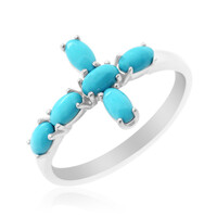 Anillo en plata con Turquesa bella durmiente (Anne Bever)