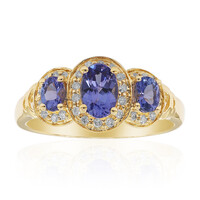 Anillo en oro con Tanzanita AAA