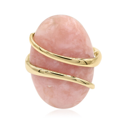 Anillo en oro con Ópalo rosa
