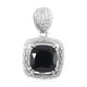 Colgante en plata con Espinela negra