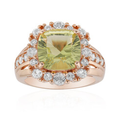 Anillo en plata con Citrino de color limón