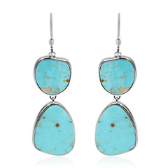 Pendientes en plata con Turquesa de Kingman (Anne Bever)