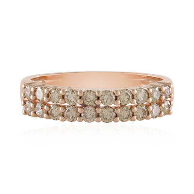 Anillo en oro con Diamante champán SI2