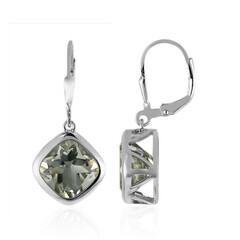 Pendientes en plata con Amatista verde