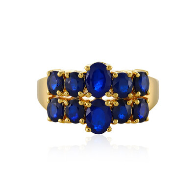 Anillo en plata con Espinela azul royal