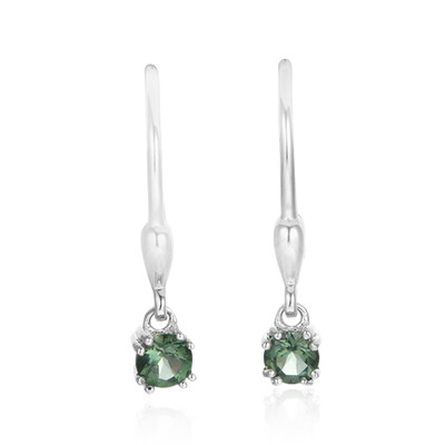 Pendientes en plata con Apatita Cromada