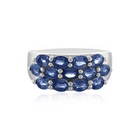 Anillo en plata con Zafiro azul