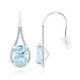 Pendientes en plata con Topacio azul cielo