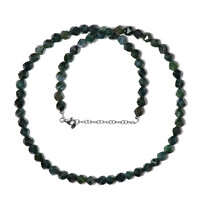 Collar en plata con Ágata de musgo