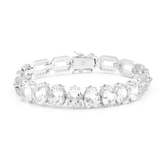 Brazalete en plata con Topacio blanco