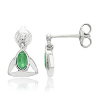 Pendientes en plata con Esmeralda de Bahía