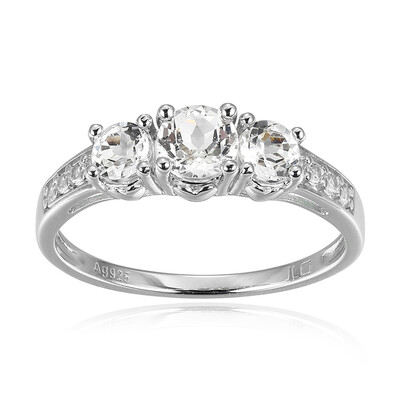 Anillo en plata con Topacio blanco
