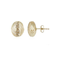 Pendientes en oro con Diamante I3 champán (Ornaments by de Melo)