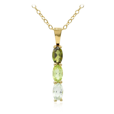 Collar en plata con Turmalina verde