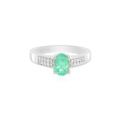 Anillo en plata con Esmeralda de Rusia