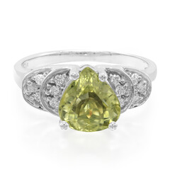 Anillo en oro con Turmalina cuprífera