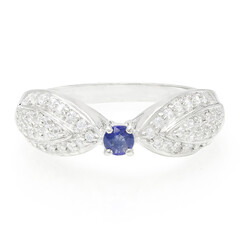 Anillo en plata con Zafiro de Kanchanaburi