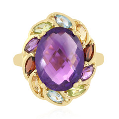 Anillo en plata con Amatista de Zambia