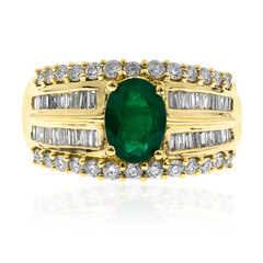 Anillo en oro con Esmeralda de Zambia AAA (AMAYANI)