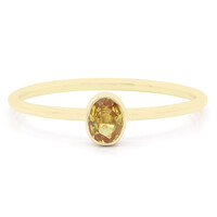 Anillo en oro con Zafiro amarillo