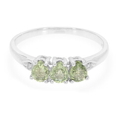 Anillo en plata con Zafiro verde