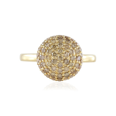 Anillo en oro con Diamante champán I2 (de Melo)