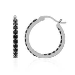 Pendientes en plata con Espinela negra
