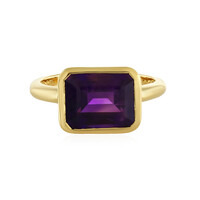 Anillo en plata con Amatista de Zambia