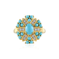 Anillo en plata con Turquesa bella durmiente (Faszination Türkis)