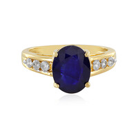 Anillo en plata con Zafiro azul de Madagascar