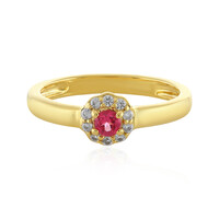 Anillo en plata con Espinela rosa