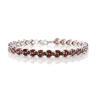 Brazalete en plata con Granate de Mozambique