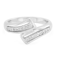 Anillo de hombre en plata con Zafiro blanco