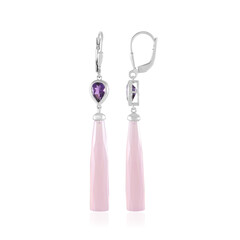Pendientes en plata con Calcedonia lavanda (KM by Juwelo)