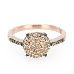Anillo en plata con Diamante chocolate